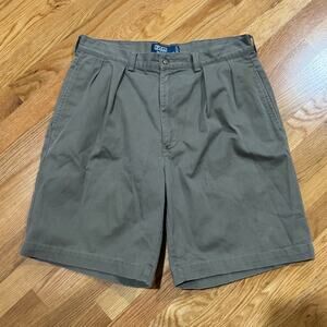 Polo Ralph Lauren Tyler Shorts Mens 34 Olive Green Preppy Chino Vintage Y2K